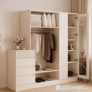 2 tủ quần áo hiện đại bo cạnh