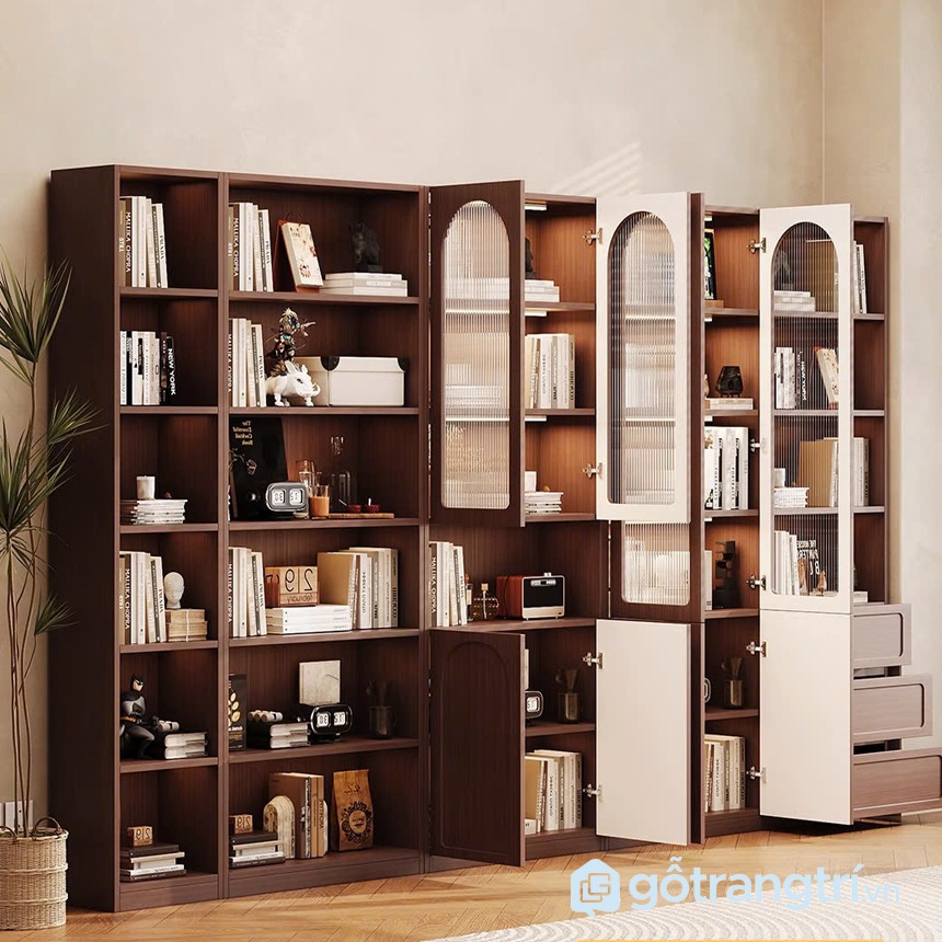 Tủ sách gỗ công nghiệp đẹp