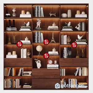 3 tủ sách gỗ công nghiệp cao cấp