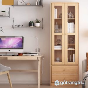 3 tủ sách phòng làm việc tối giản