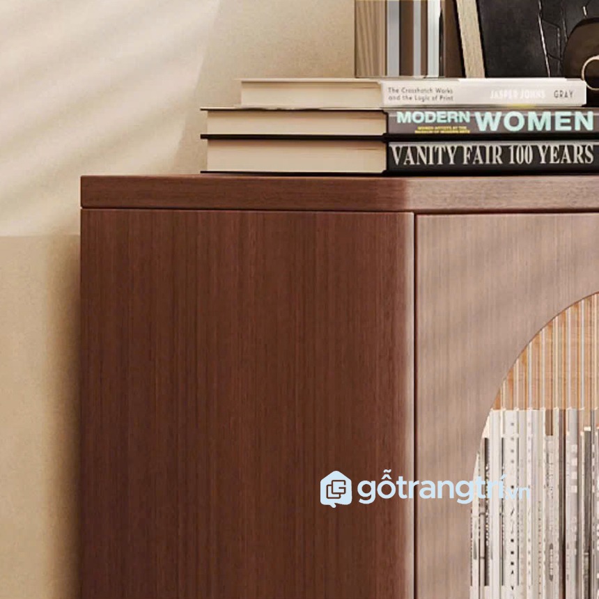 Tủ trưng bày sách bằng gỗ