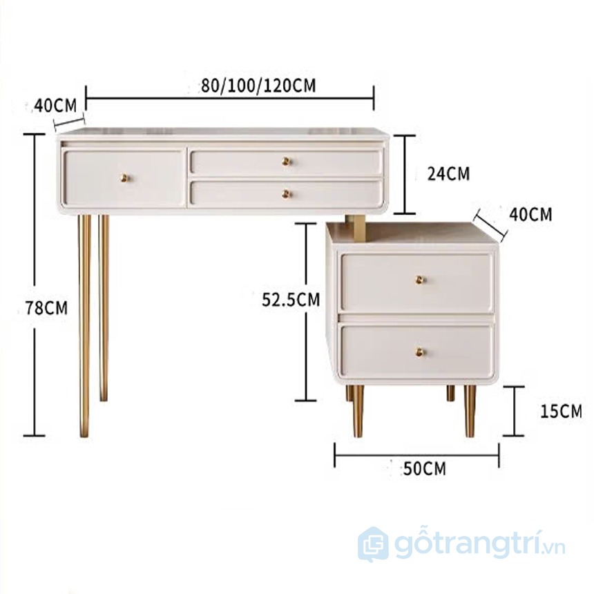 Bộ bàn trang điểm cao cấp cho phòng ngủ nhỏ