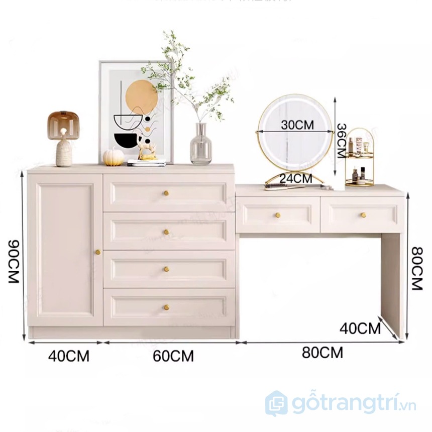 Bộ bàn trang điểm hiện đại sang trọng, tiện nghi GHS-41905