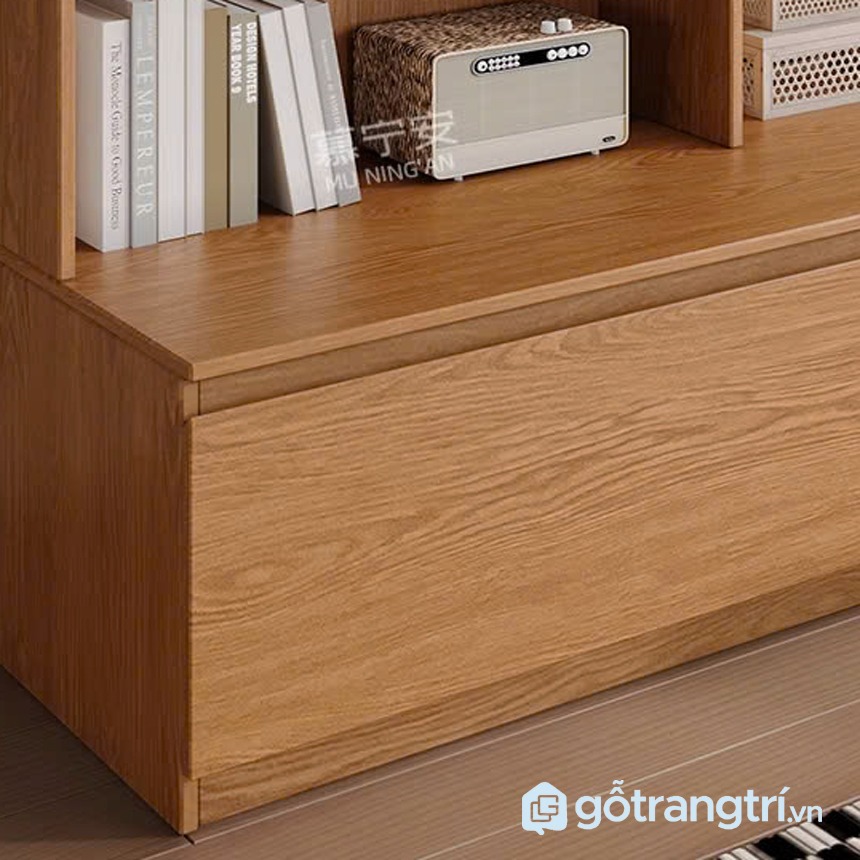 Kệ gỗ để sách và đồ decor