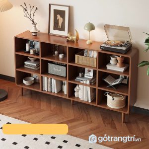 4 kệ sách gỗ bo cong đẹp