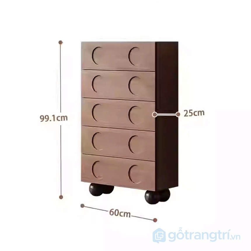Tủ gỗ phong cách retro