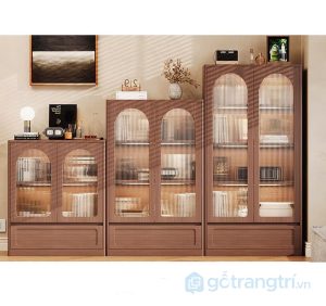 4 tủ trưng bày sách bằng gỗ