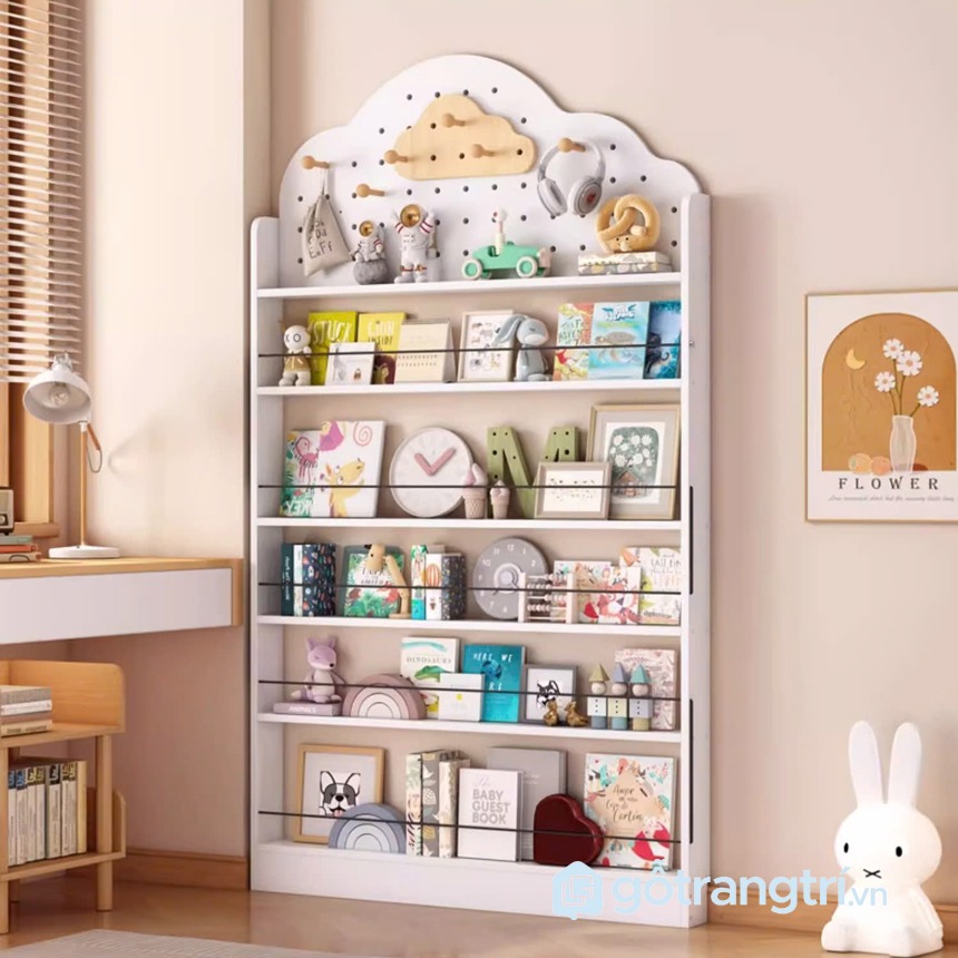 Kệ sách bo góc an toàn cho trẻ em GHS-2666