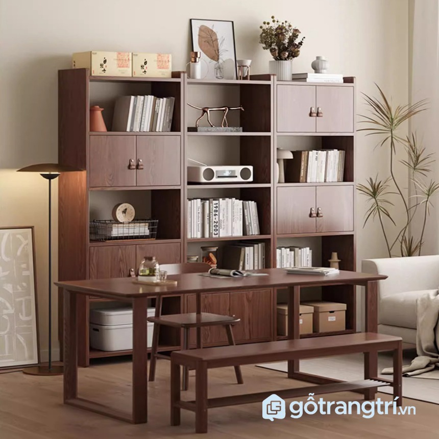 Kệ sách kết hợp tủ