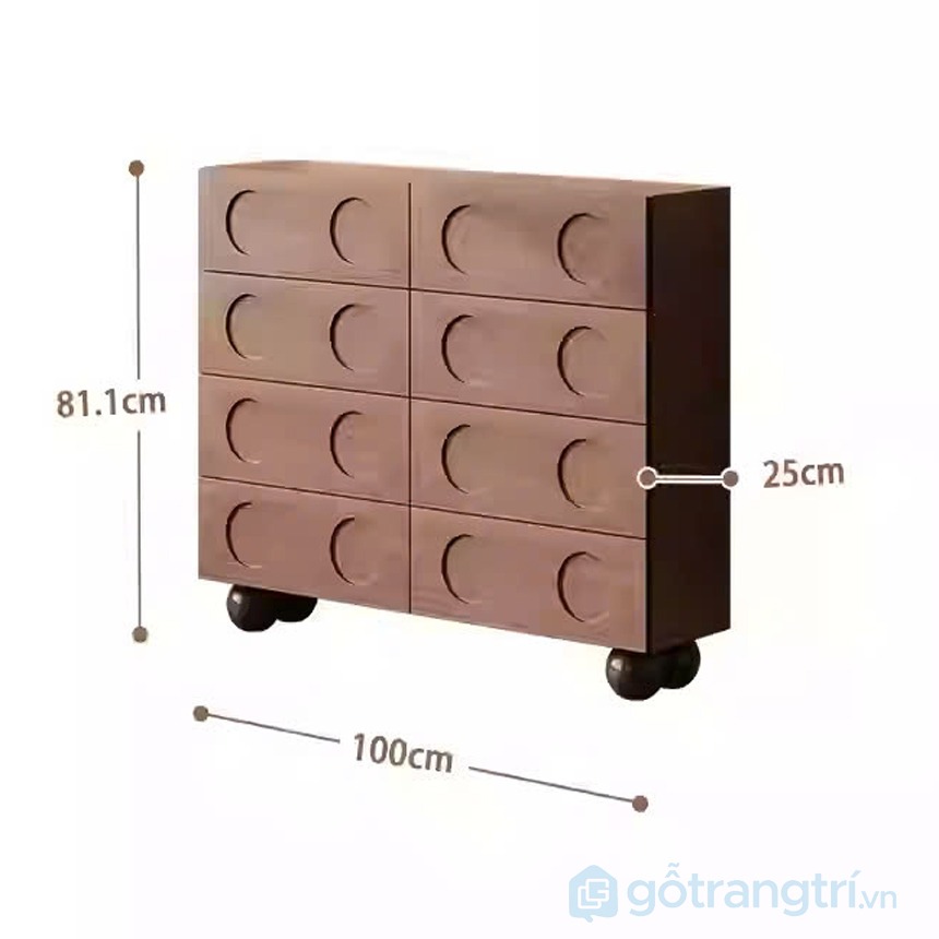 Tủ gỗ phong cách retro