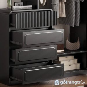 5 tủ quần áo gỗ màu đen hiện đại