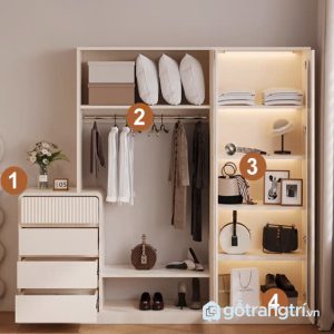 5 tủ quần áo hiện đại bo cạnh