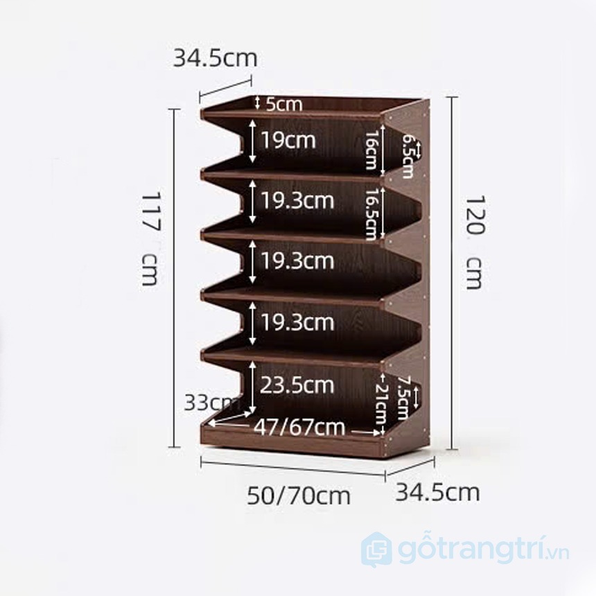 Kệ sách gỗ nhiều tầng