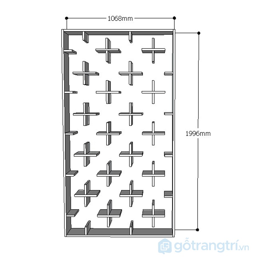 Kệ sách chia ngăn độc đáo thiết kế ấn tượng, giá tốt GHS-2637