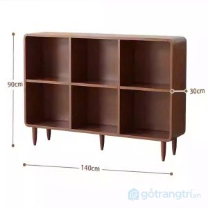 7 kệ sách gỗ bo cong đẹp