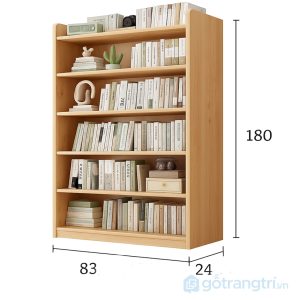 7 kệ sách gỗ nhiều tầng