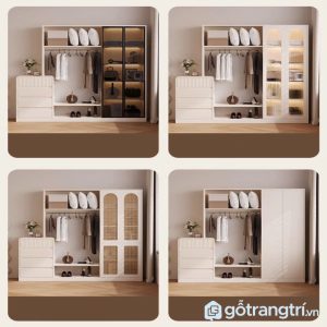 7 tủ quần áo hiện đại bo cạnh