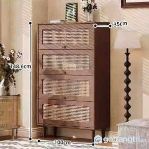 7 tủ sách cửa kính gỗ