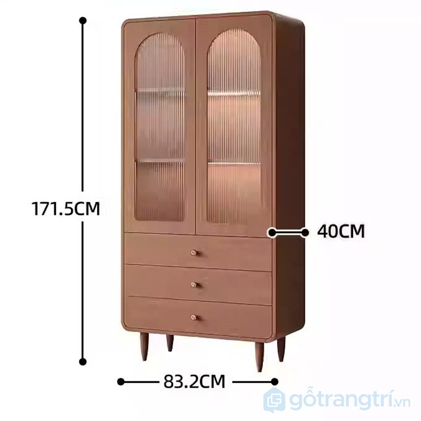 Tủ sách gỗ kết hợp ngăn kéo tiện dụng, tinh tế GHS-2649