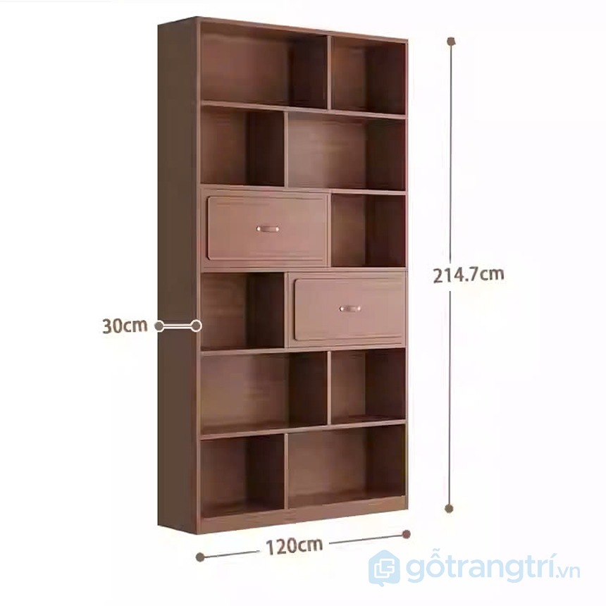 Kệ sách gỗ nhiều ngăn