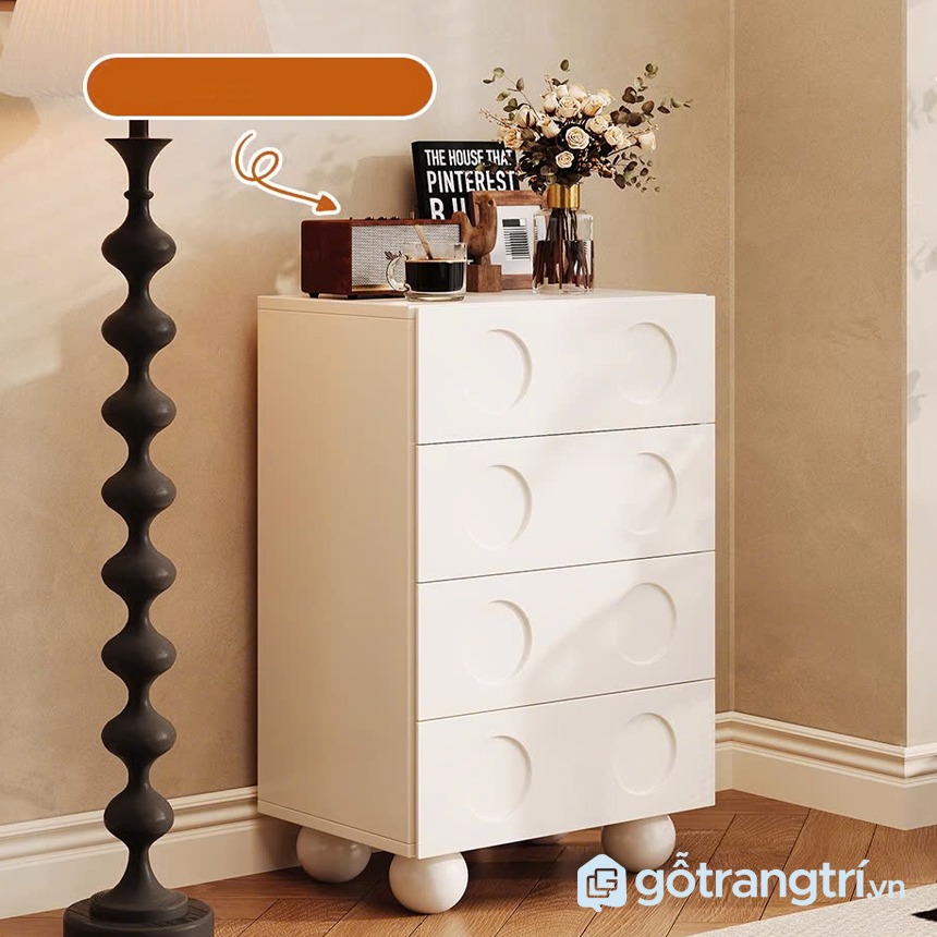 Tủ gỗ phong cách retro