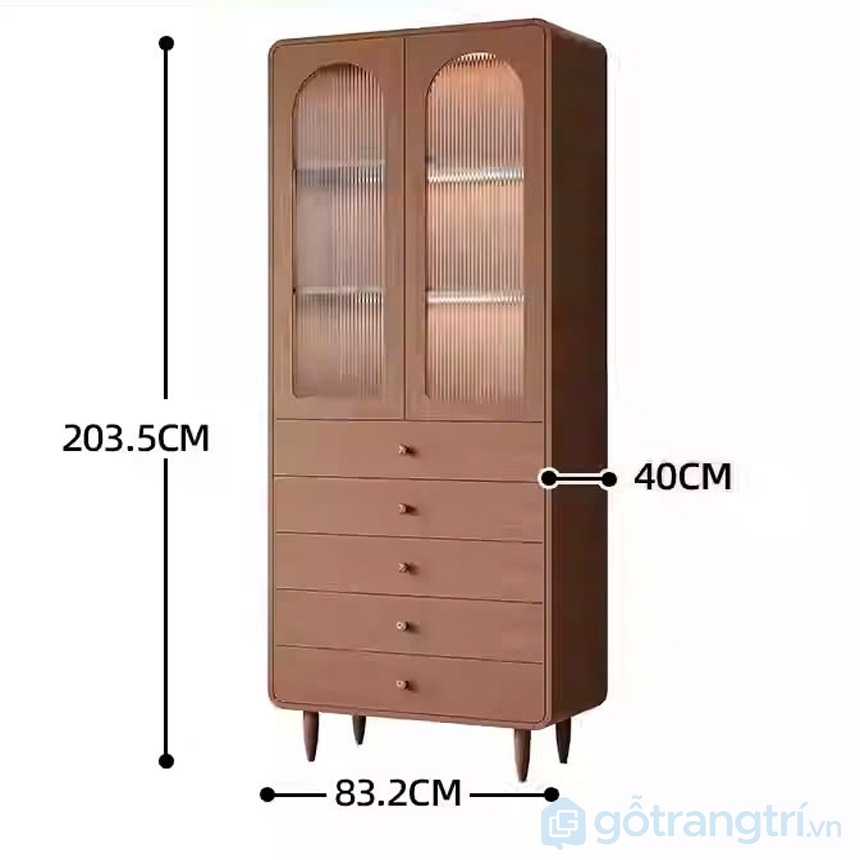 Tủ sách gỗ kết hợp ngăn kéo tiện dụng, tinh tế GHS-2649