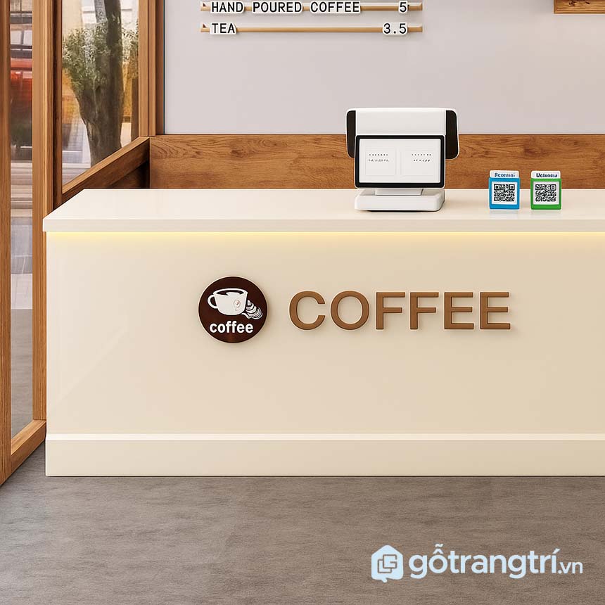 Quầy pha chế cafe hiện đại