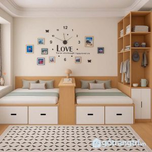1 giường tầng đôi không tầng trên