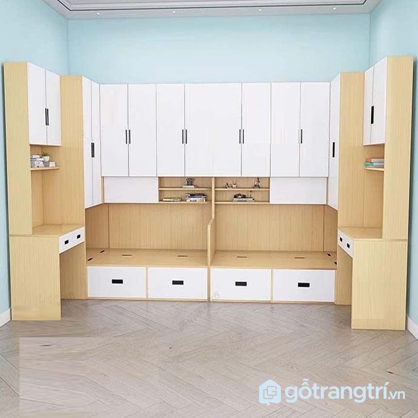 Giường ngủ kết hợp bàn học thông minh, tiết kiệm không gian GHS-9364