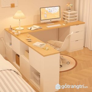 2 bàn học góc chữ L tiện lợibàn học góc chữ L tiện lợi