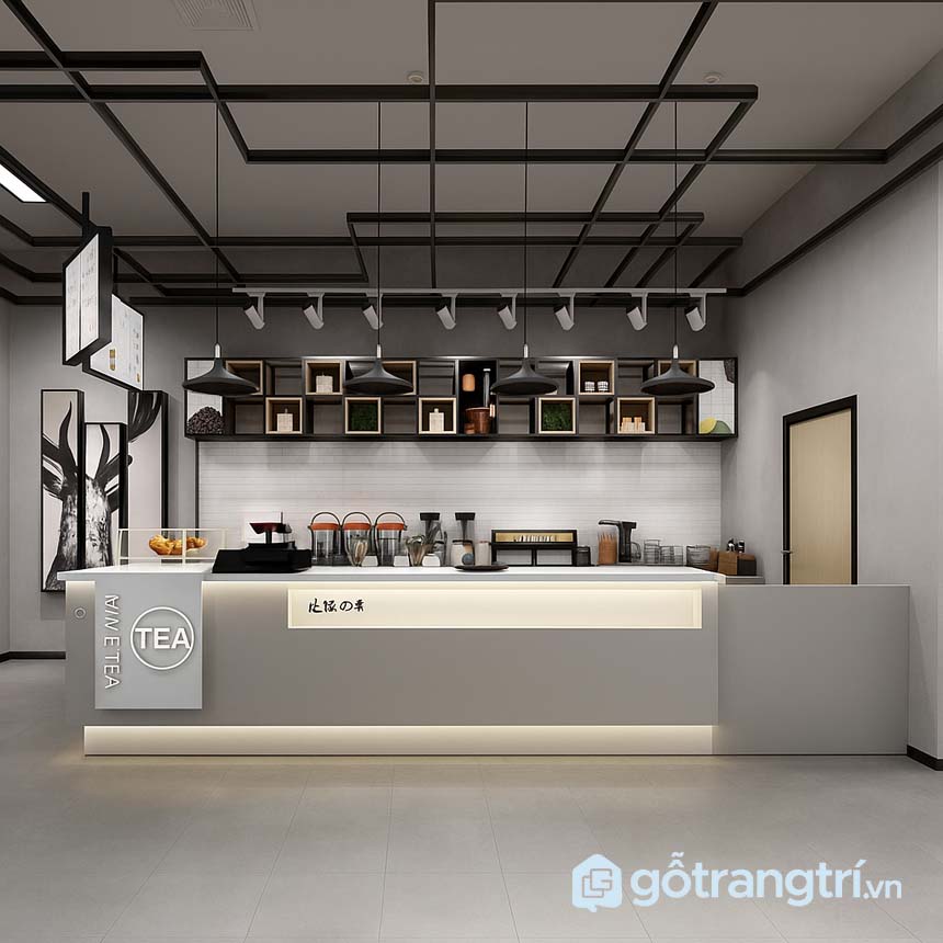 Quầy order trà sữa đẹp