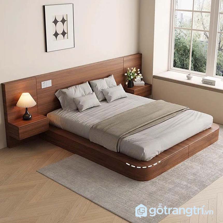 Giường ngủ bệt có tab đầu giường