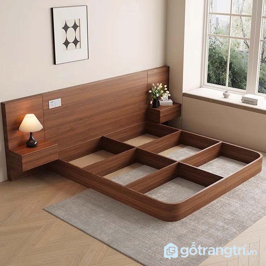 Giường ngủ bệt có tab đầu giường