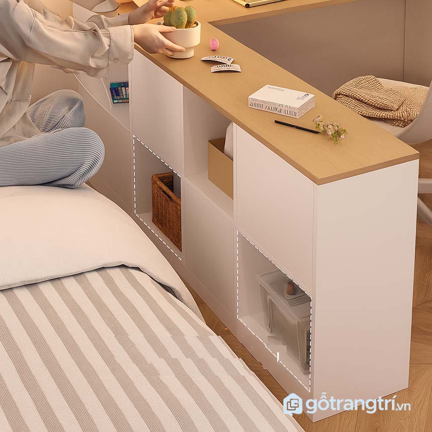 Bàn học góc chữ L tiện lợi GHS-42004