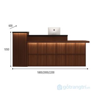 5 quầy lễ tân gỗ sáng màu