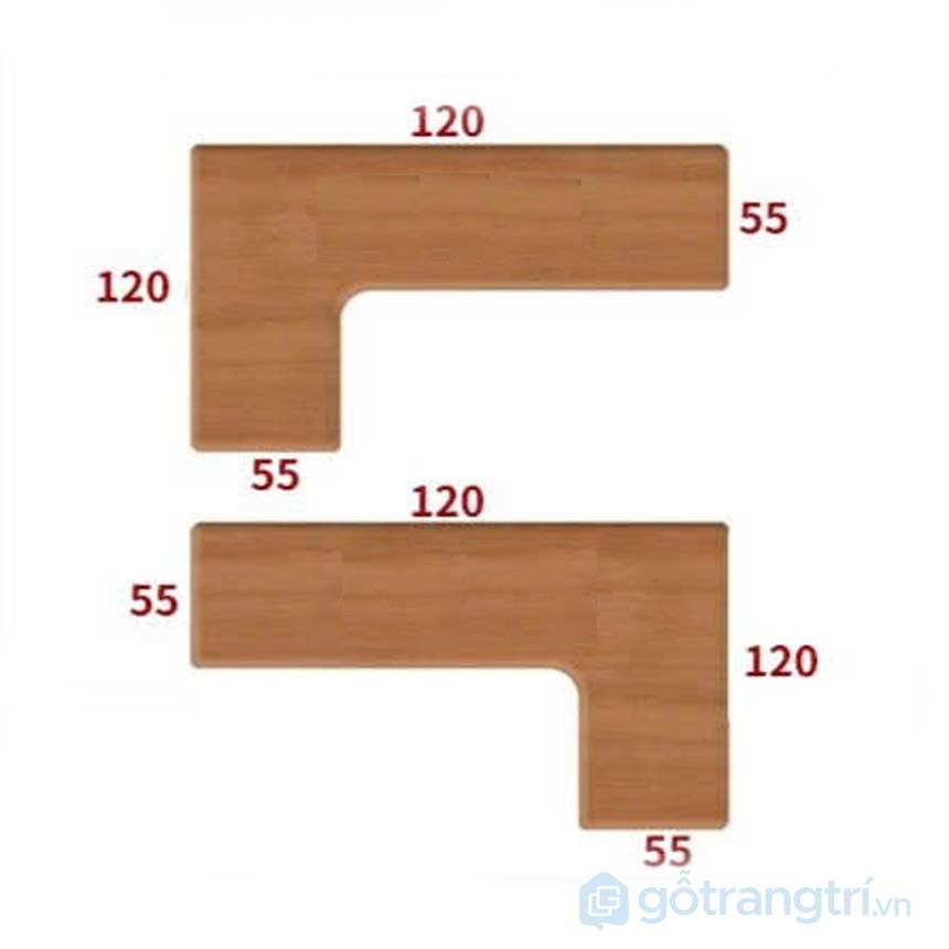 Bàn góc chữ L 2 chỗ ngồi GHS-42006