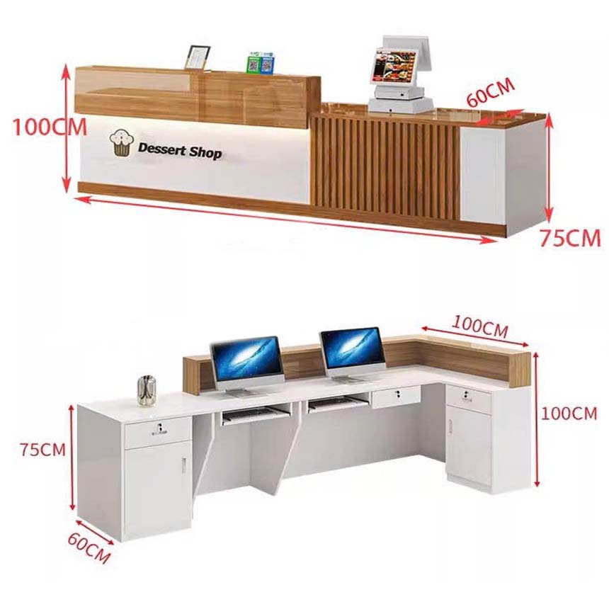Quầy pha chế trà sữa thiết kế hiện đại GHS-41914