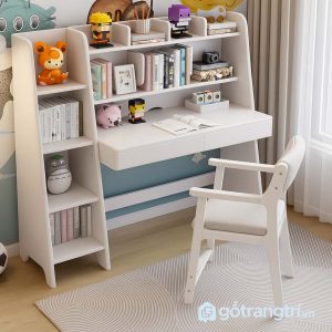 7 bàn học liền giá sách gỗ tự nhiên