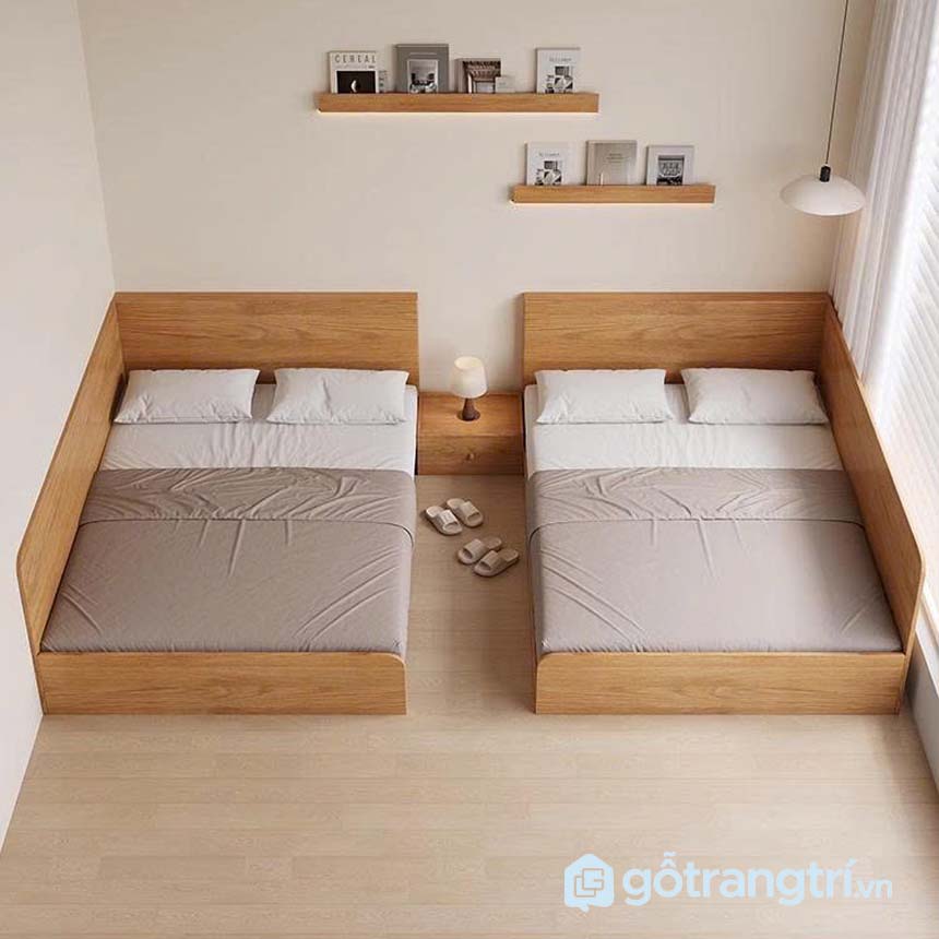 Giường 2 người riêng biệt không tầng