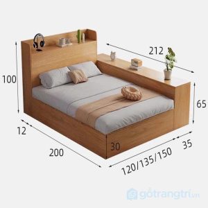 7 giường đôi gỗ liền vách ngăn