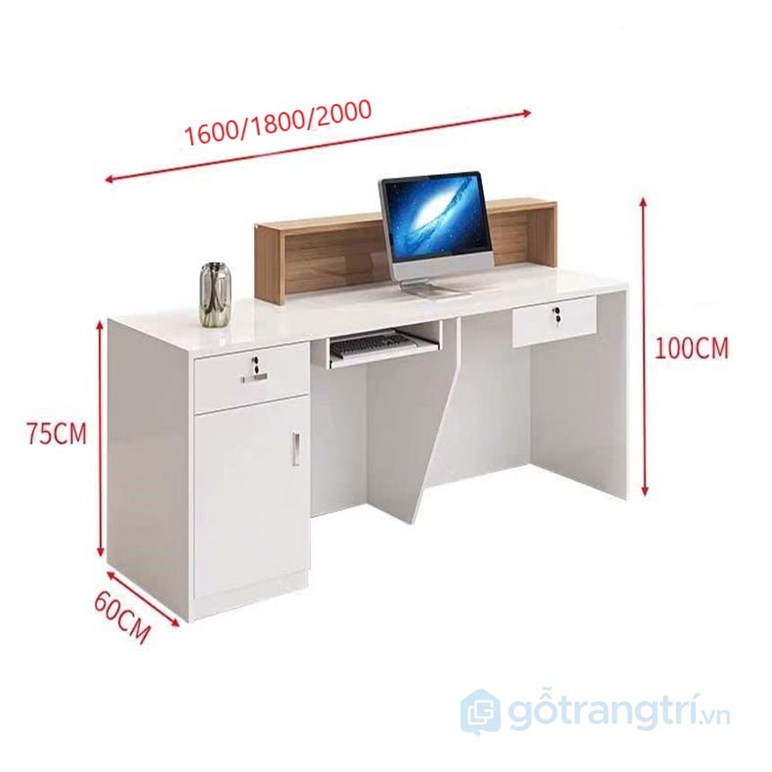 Quầy pha chế trà sữa thiết kế hiện đại GHS-41914