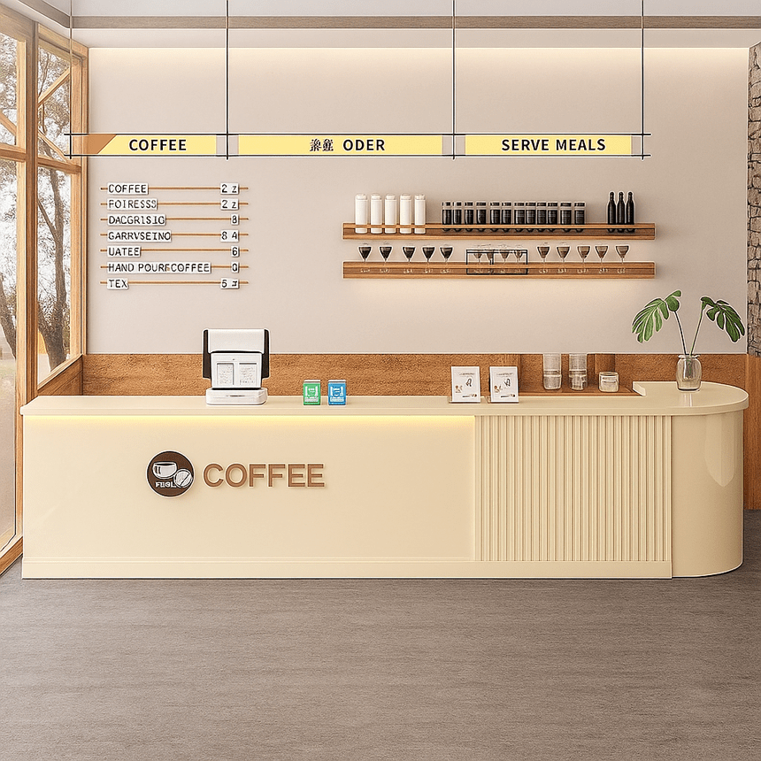 Quầy pha chế cafe hiện đại