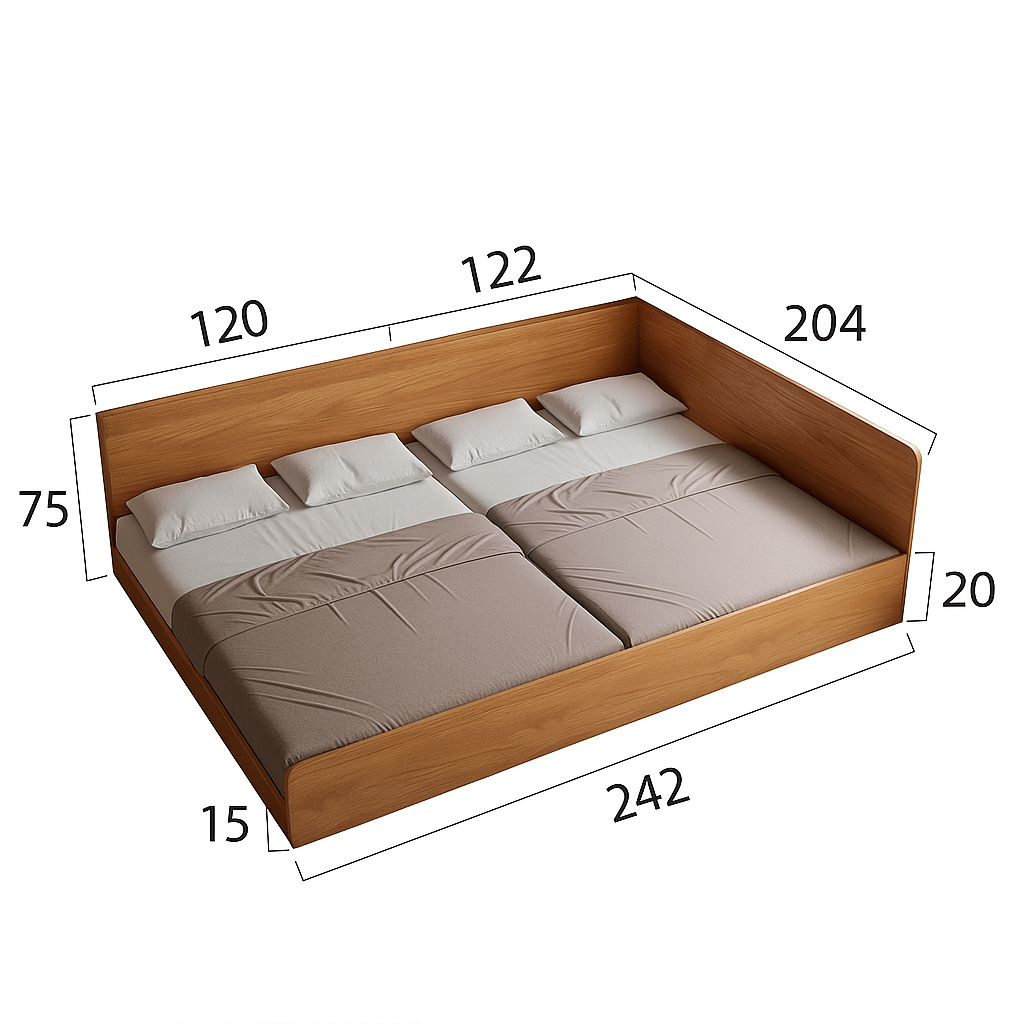 Giường 2 người riêng biệt không tầng GHS-9369 cho phòng nhỏ