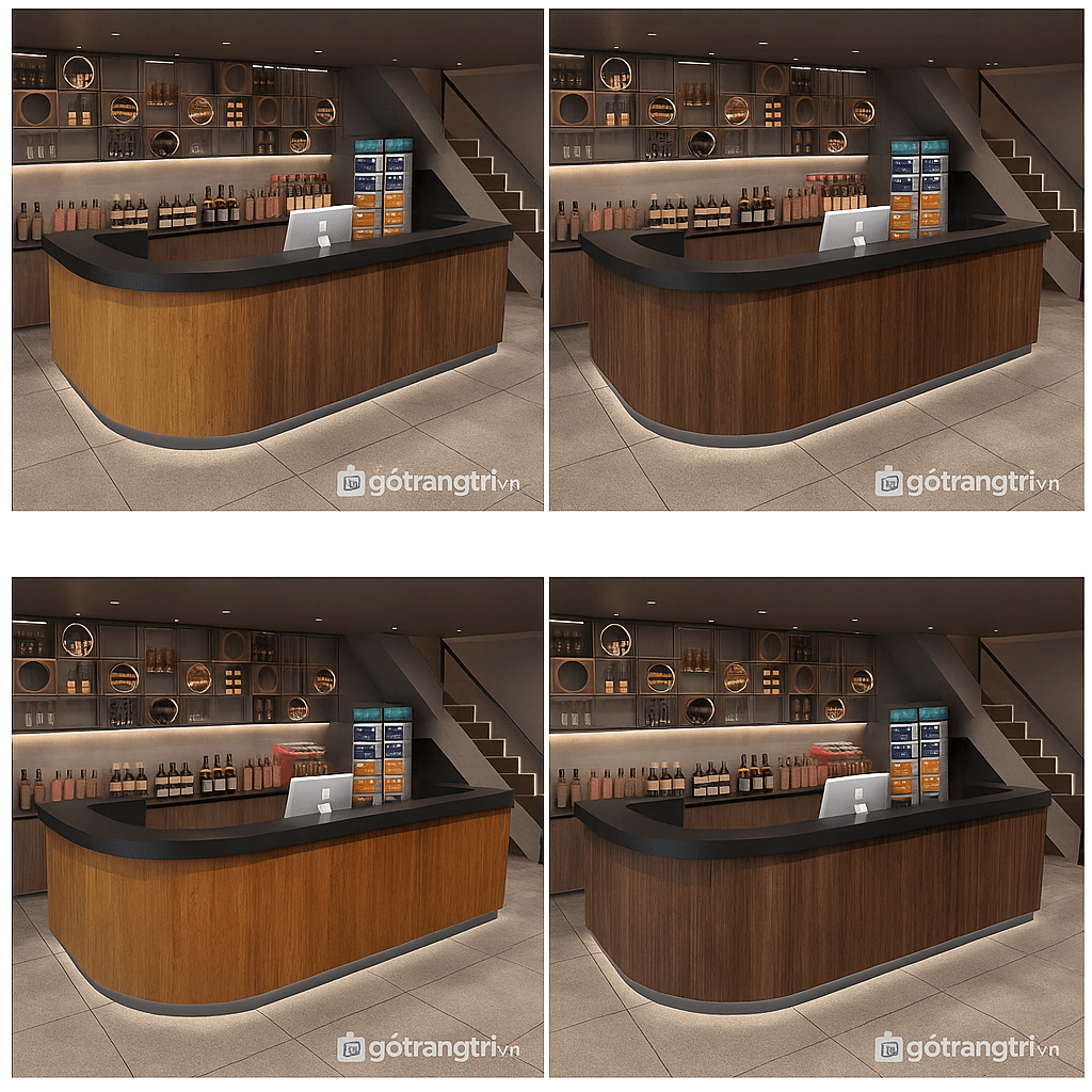 Thiết kế quầy bar hiện đại sang trọng cho không gian kinh doanh GHS-41910