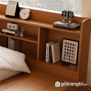 1 giường ngủ có hộc tủ âm sàn