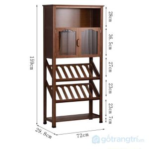 1 tủ rượu gỗ đứng nhỏ gọn