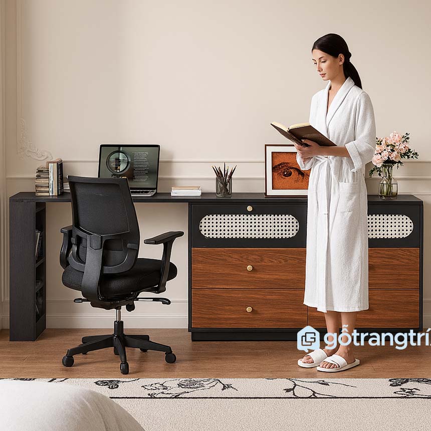 Bàn trang điểm kết hợp tủ ngăn kéo GHS-42013
