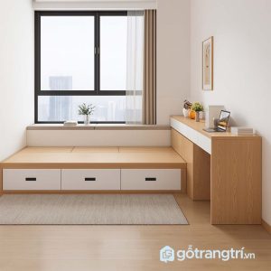 2 giường ngủ có ngăn kéo