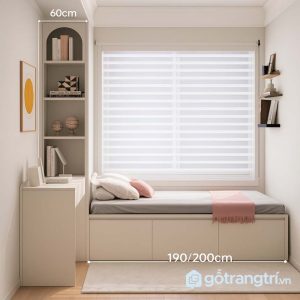 2 giường ngủ liền tủ quần áo