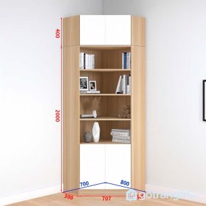 2 kệ sách góc tường nhỏ gọn